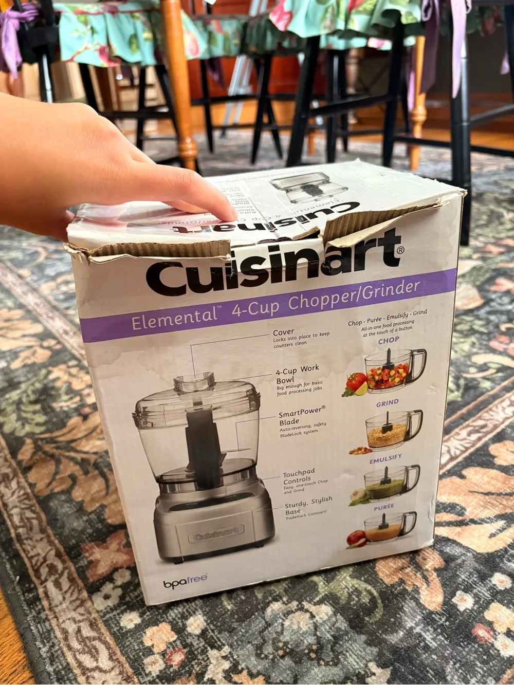 Never used Cuisinart Silver and Clear 4-Cup Chopper/Grinder